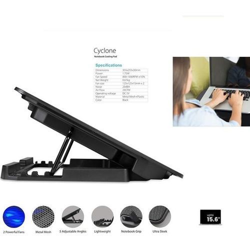 Refroidisseur Du PC Portable avec 2 ventilateurs à hauteur réglable (7 Niveaux) - 2