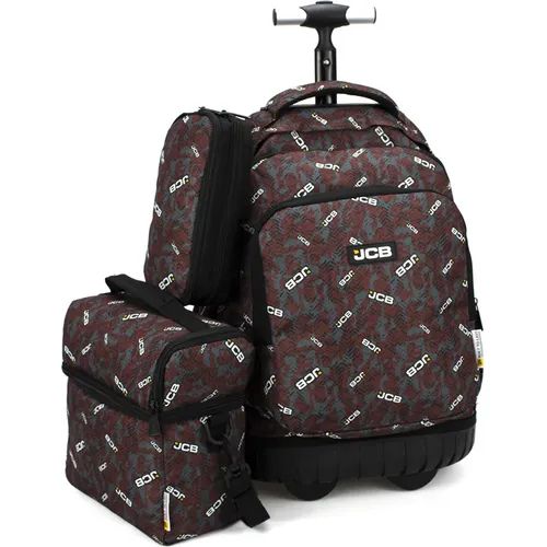 Pack Cartable Trolley JCB + Sac goûter + Trousse – Bordeaux - 2