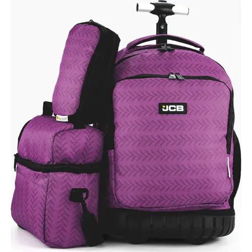 Pack Cartable Trolley JCB + Sac goûter + Trousse – Mauve - 2