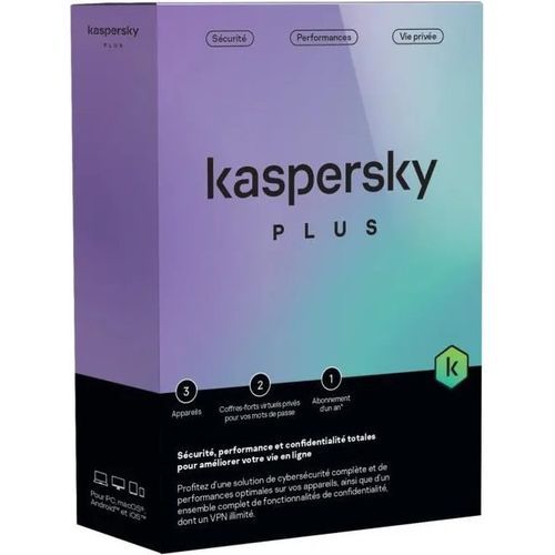Kaspersky Plus (Internet Security) - 3 Postes / 1 an - 2