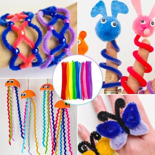 Fil Chenille Mash Malow 6mmx30cm 100 pcs - 3