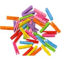 Pinces Naturels colorés Mash Malow 2.5 cm 45pcs