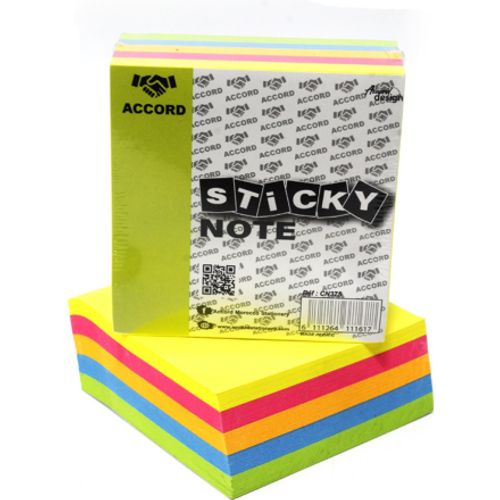 Post it ACCORD Sticky Note 5 couleurs -sans lignes