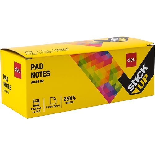 Post it Deli Stick Up Pad Notes NEON A02602 pack de 12pcs