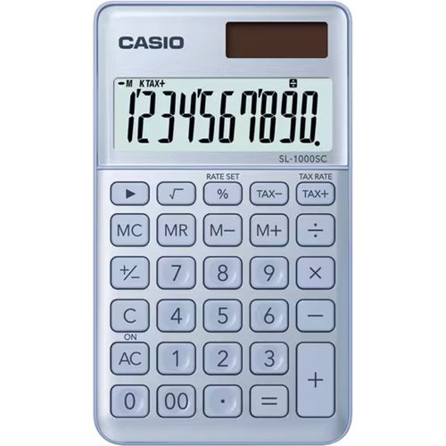 Calculatrice Casio SL-1000SC-BU – 10 chiffres