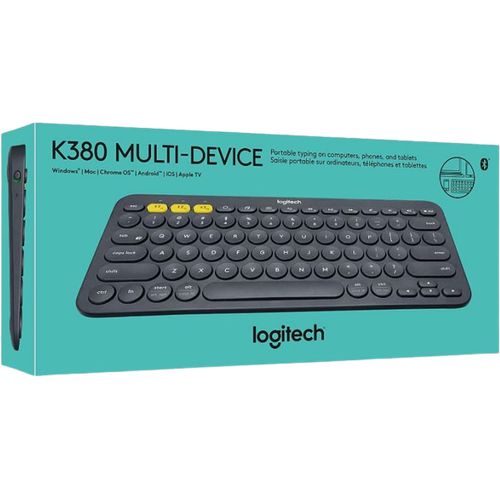 LOGITECH K380 Multi-Device Bluetooth® Keyboard - DARK GREY - FRA -  CENTRAL 12M - 3