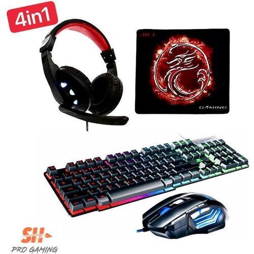 Pack gaming 4 en 1 SH Pro Gaming GK-470 - 2