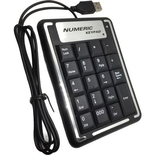 clavier numérique filaire , pavé numérique extensible USB 19 touches portable