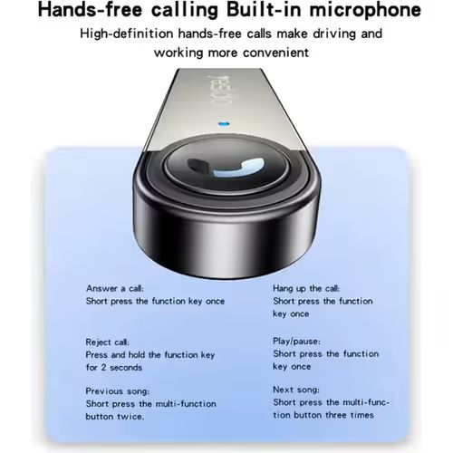 Récepteur et adapteur audio sans fil Bluetooth USB pour voiture YESIDO YAU81 - 2