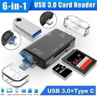 Lecteur de carte 6 en 1 - CARD READER - USB 3.0 - OTG - Compatible Android et iMac - Noir