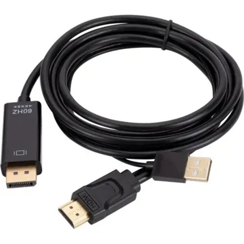 Cable Adaptateur HDMI vers DisplayPort 1.8m Haute Qualité - 4K - Alimentation USB - Compatible PC/Xbox/PS4 - 2
