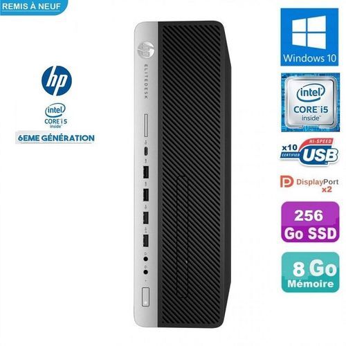 HP Elitedesk 800 G3 Core i5-6500 8Go 256 Go SSD - Reconditionné