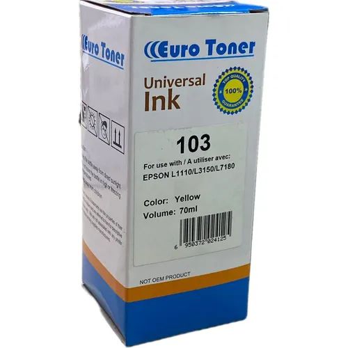 Epson 103 Jaune - Bouteille d'encre compatible EuroToner - 2