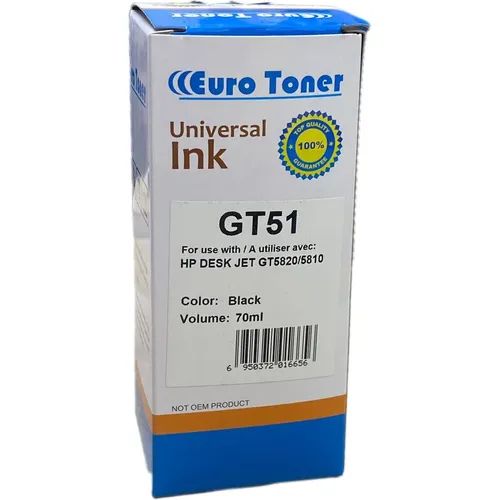 HP GT51 Noir - Bouteille d'encre compatible EuroToner - 2
