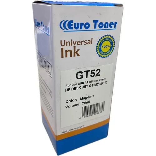 HP GT52 Magenta - Bouteille d'encre compatible EuroToner - 3