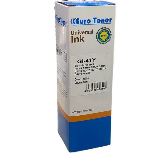 Canon PIXMA Gl-41Y Jaune - Bouteille d'encre compatible EuroToner - 2