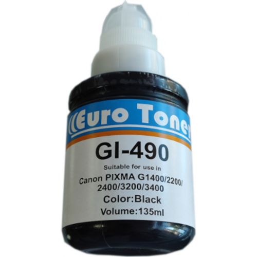 Canon PIXMA Gl-490 BK Noir - Bouteille d'encre compatible EuroToner - 3