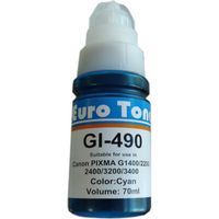 Canon PIXMA Gl-490 Cyan - Bouteille d'encre compatible EuroToner