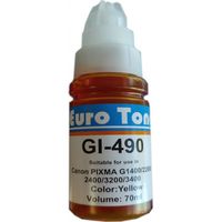 Canon PIXMA Gl-490 YL Jaune - Bouteille d'encre compatible EuroToner