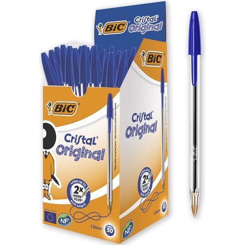 Stylo BIC Cristal Original Bleu pack 50 pcs 