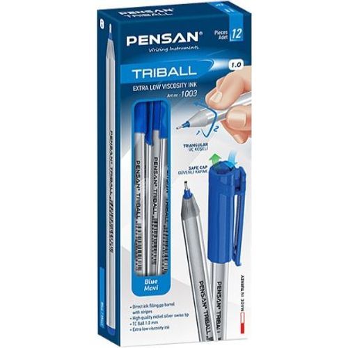 Stylo PENSAN TRIBALL - Bleu - Pack 12 - 3