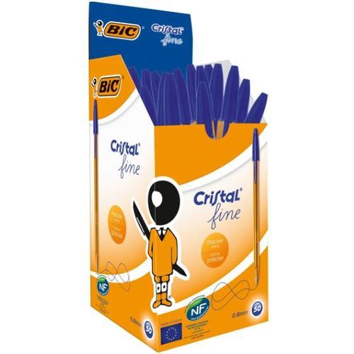 Stylo BIC Cristal Original Bleu pack 50 pcs