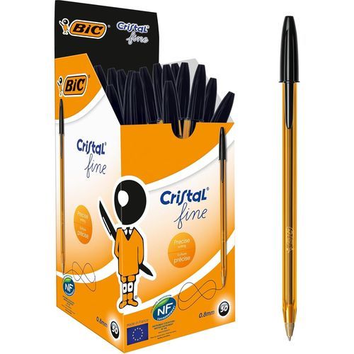 Stylo BIC Cristal Original Fine Noir pack 50 pcs - 2