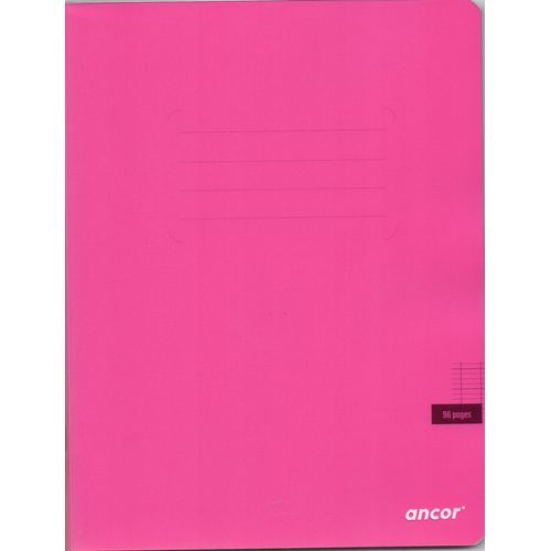 Cahier ancor 96p piqué A5 90g Grand Carreaux - rose - 2