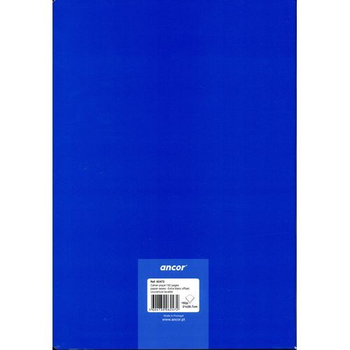 Cahier ancor 192p piqué A4 90g Grand Carreaux - 2