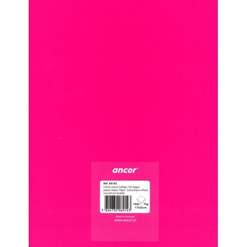 Cahier ancor 140p piqué A5 70g Grand Carreaux - 2