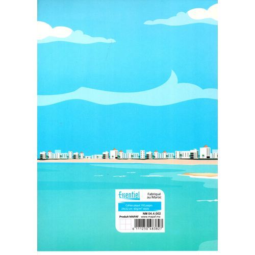 Cahier ESSENTIEL 192p piqué Maxi Format 60g Grand Carreaux - 2