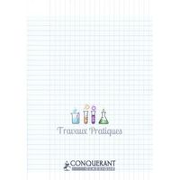 Cahier CONQUERANT TP 96p piqué A4 90g Grand Carreaux-transparant