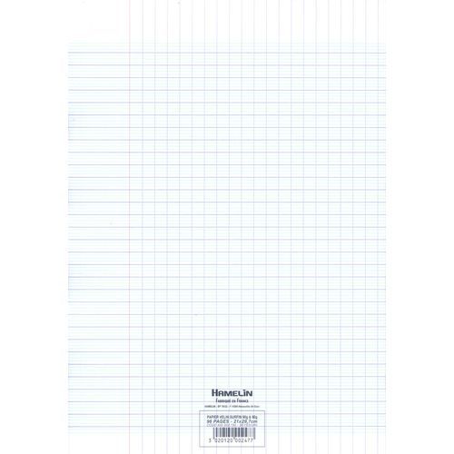 Cahier CONQUERANT TP 96p piqué A4 90g Grand Carreaux-transparant - 2
