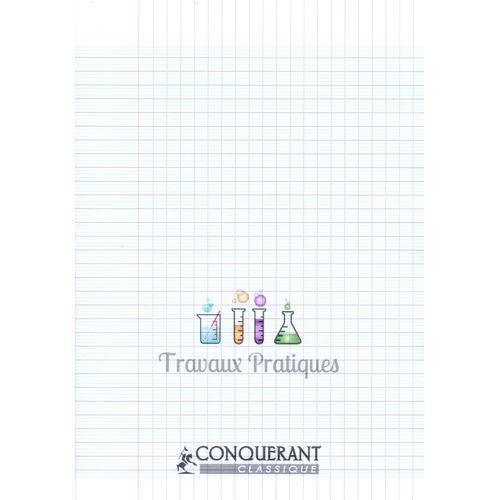 Cahier CONQUERANT TP 96p piqué A4 90g Grand Carreaux-transparant - 3