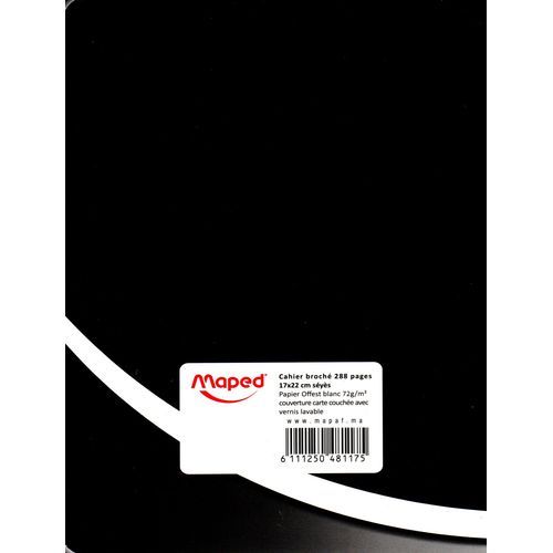 Cahier MAPED 288p broché A5 72g Grand Carreaux - 2