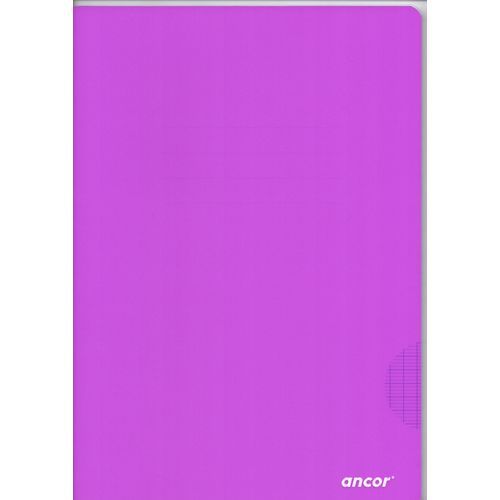 Cahier ancor 96p piqué Grand Format 90g Grand Carreaux - Mauve - 3
