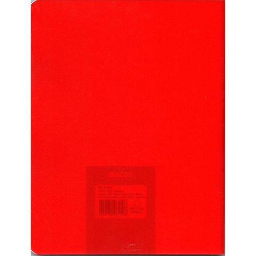 Cahier ancor 96p piqué A5 90g Grand Carreaux - rouge - 2