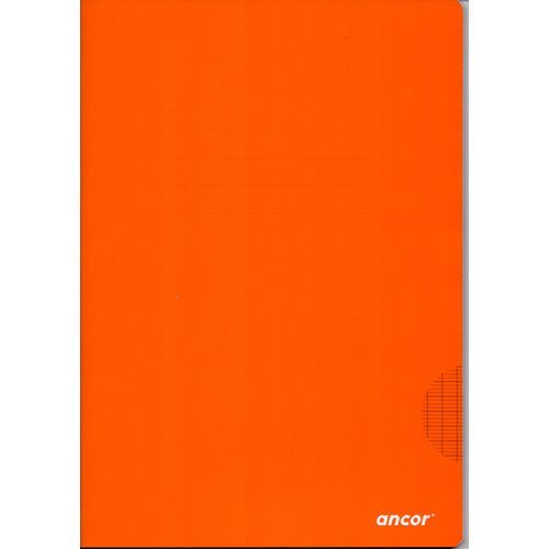 Cahier ancor 96p piqué Grand Format 90g Grand Carreaux - orange - 3