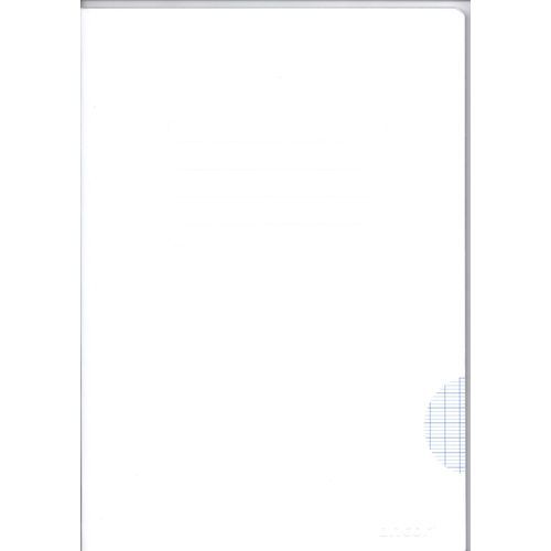 Cahier ancor 96p piqué Grand Format 90g Grand Carreaux - Blanc