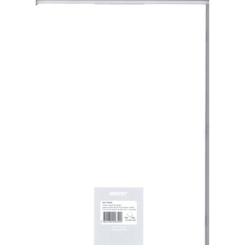 Cahier ancor 96p piqué Grand Format 90g Grand Carreaux - Blanc - 2