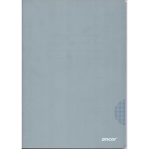 Cahier ancor 96p piqué Grand Format 90g Grand Carreaux - Gris