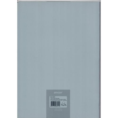Cahier ancor 96p piqué Grand Format 90g Grand Carreaux - Gris - 2