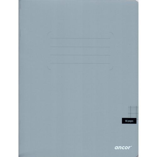 Cahier ancor 96p piqué A5 90g Grand Carreaux-gris - 3