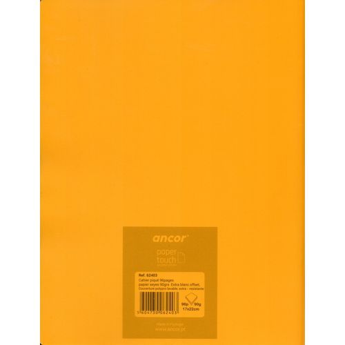 Cahier ancor 96p piqué A5 90g Grand Carreaux-jaune - 2