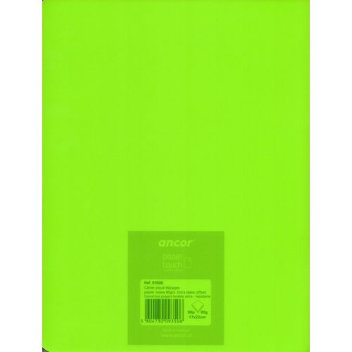 Cahier ancor 96p piqué A5 90g Grand Carreaux-vert_clair - 2