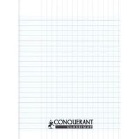 Cahier CONQUERANT 96p piqué A5 90g Grand Carreaux-blanc
