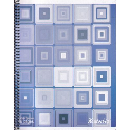 Cahier KOUTOUBIA 96p spiral 60g A5 Grand Carreaux