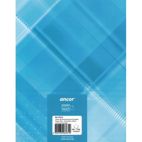 Cahier de Musique ancor 48p piqué petit Format 90g - 2