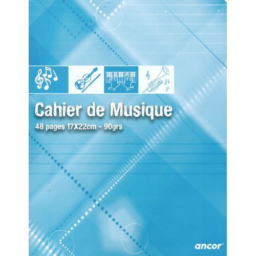 Cahier de Musique ancor 48p piqué petit Format 90g - 3