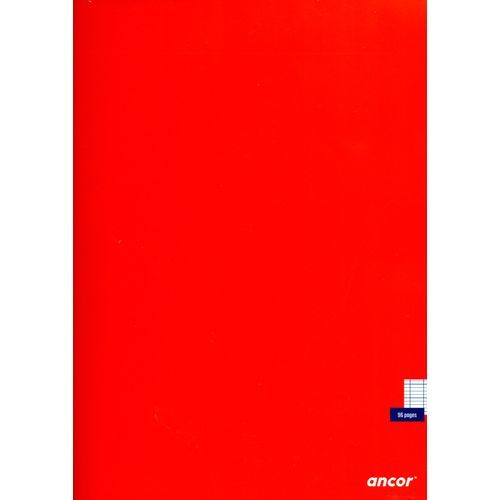 Cahier ancor 96p piqué 24x32 90g Grand Carreaux